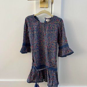 BLUE FLORAL PRINT DRESS